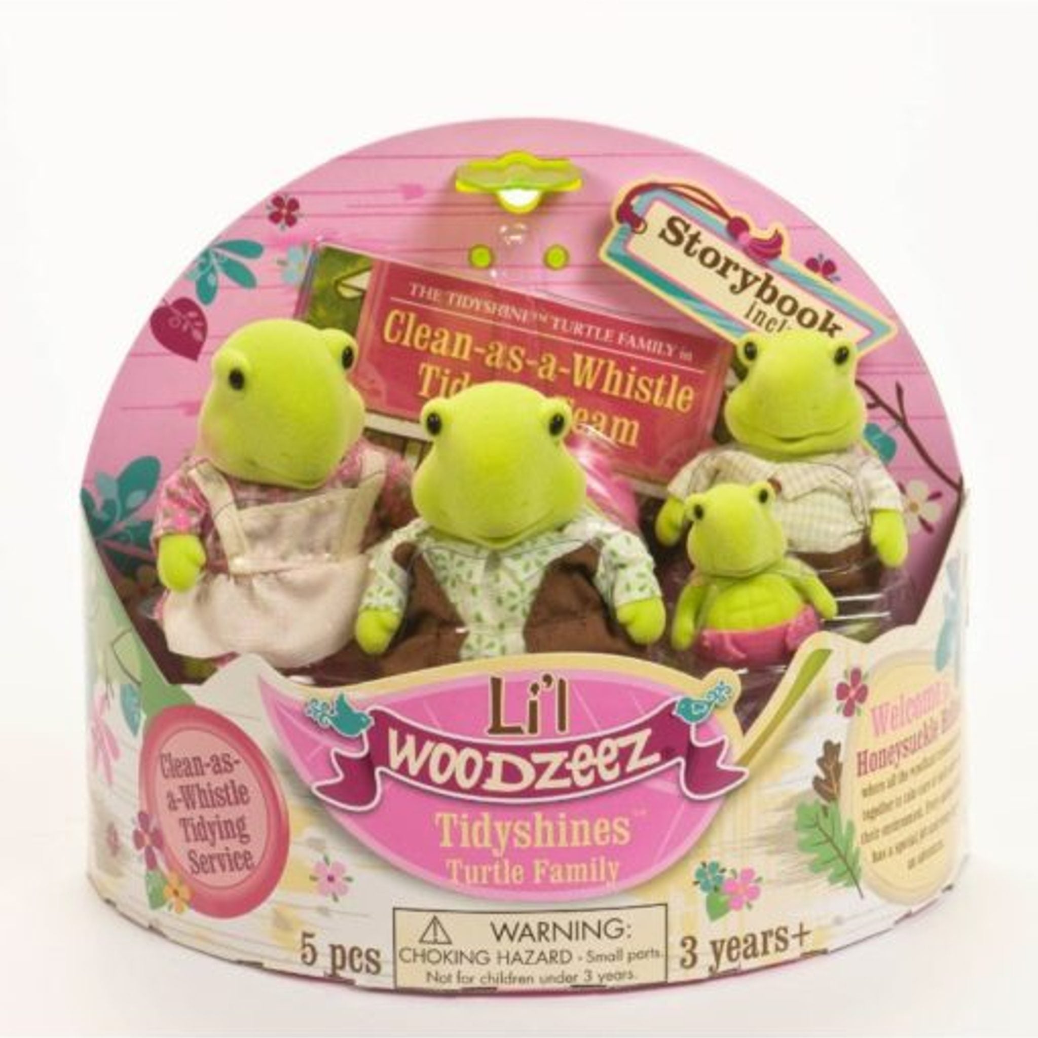 Li'L Woodzeez Tidyshine Turtles Family & Storybook Set