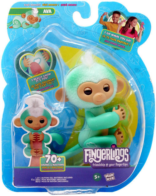 Wow Wee Fingerlings Interactive Baby Monkey Ava, Pack of 1