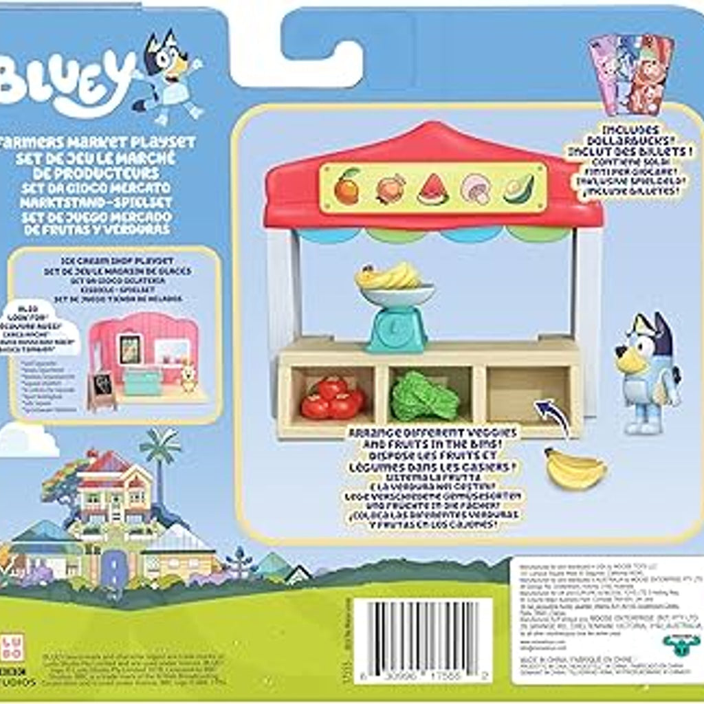 Bluey Toys Farmers Market Playset with Figure, One Size
