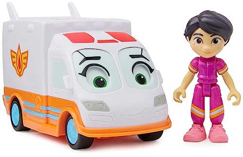 DC Comics Disney Firebuds Violet & Axl Ambulance Toy 2.85x7.64x3.3