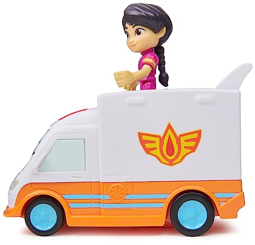 DC Comics Disney Firebuds Violet & Axl Ambulance Toy 2.85x7.64x3.3