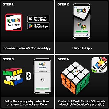 Rubik's ConnectedX Bluetooth 3x3 Cube, 6x2.63x7.5, Pack of 1