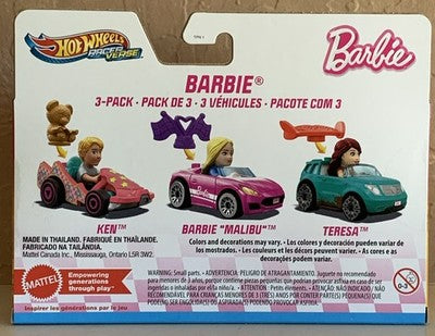 Hot Wheels Barbie Malibu Ken Teresa Diecast Car Set