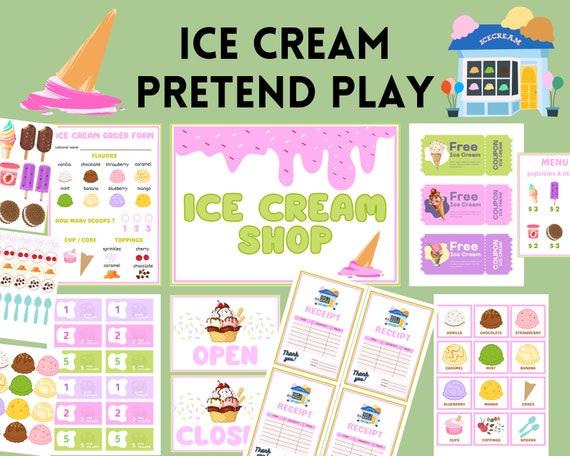 Fisher-Price Ice Cream Shop Playset, 18-Piece Wooden Toy