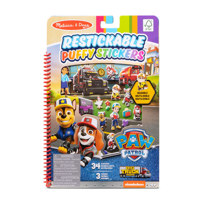 Melissa & Doug Paw Patrol Restickable Puffy Stickers - style may vay